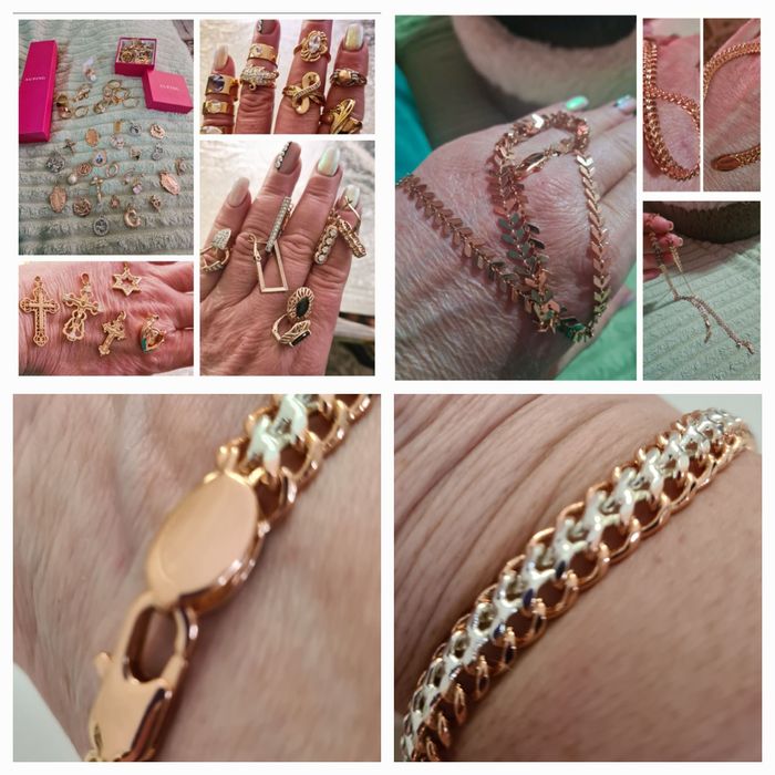 Медицинское золото Xuping- остатки Лот Цепь браслет кольца крестики