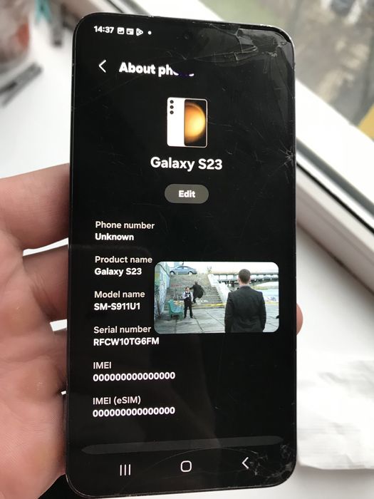 Samsung Galaxy S23 8/128. Работает все. Приложения, камера. Телекамера