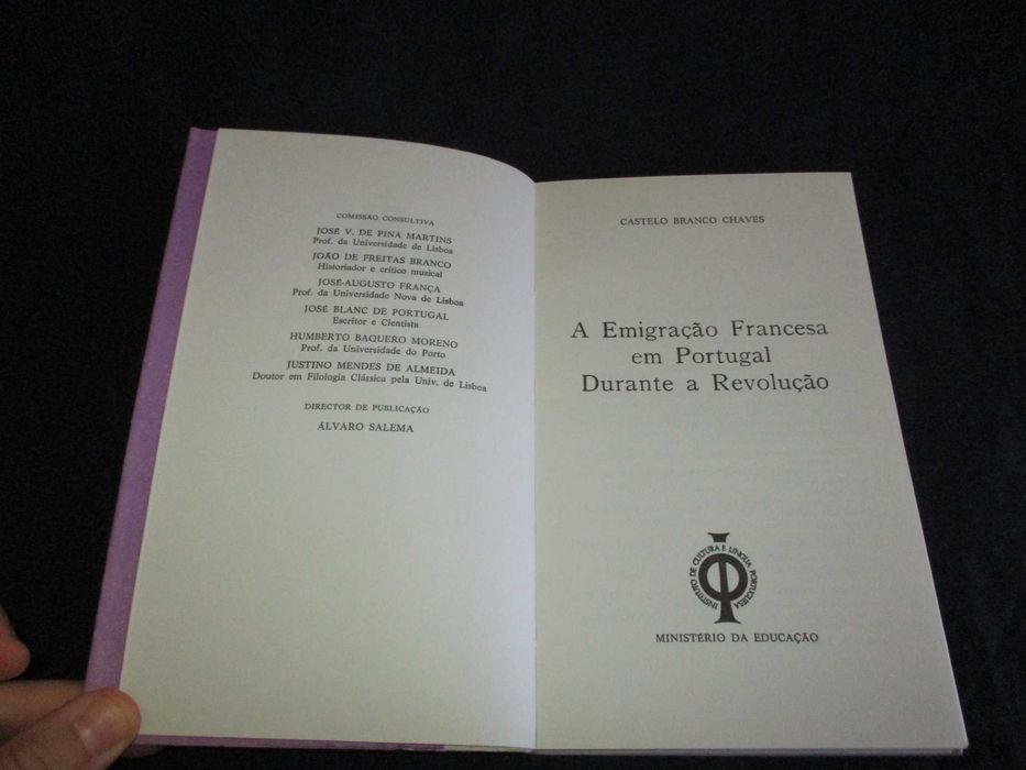 Livro A emigração francesa em Portugal durante a Revolução