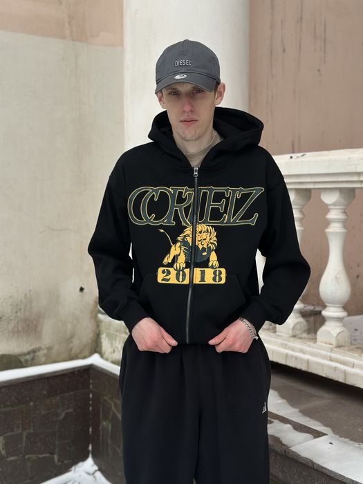 Зип-худи Кортез черная мужская Спортивная кофта Corteiz Худи Кортез