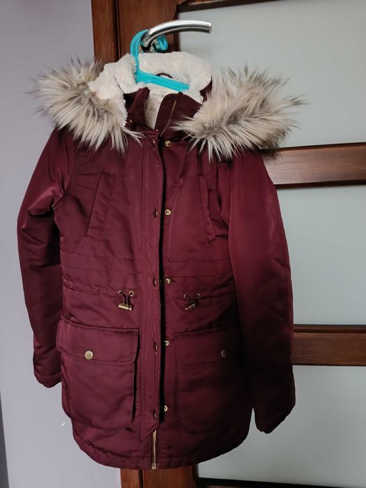 Kurtka parka zimowa H&M 140 ciepła