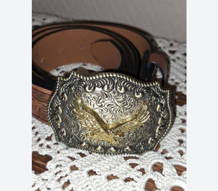 Pasek kowbojski vestern brazowy