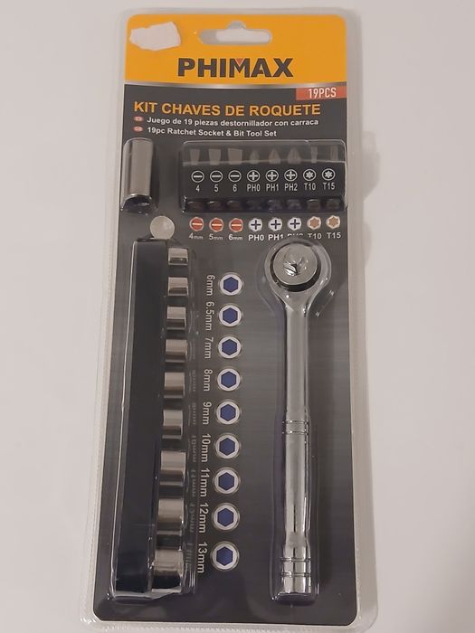 Jogo de Chaves com Roquete 19 Peças – Kit Ferramentas Novo