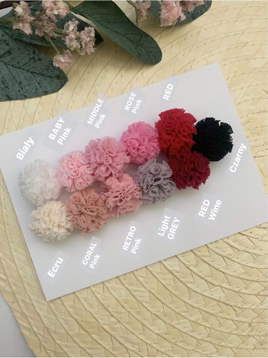 Opaska bezuciskowa z pomponami Roczek Urodziny Sesja