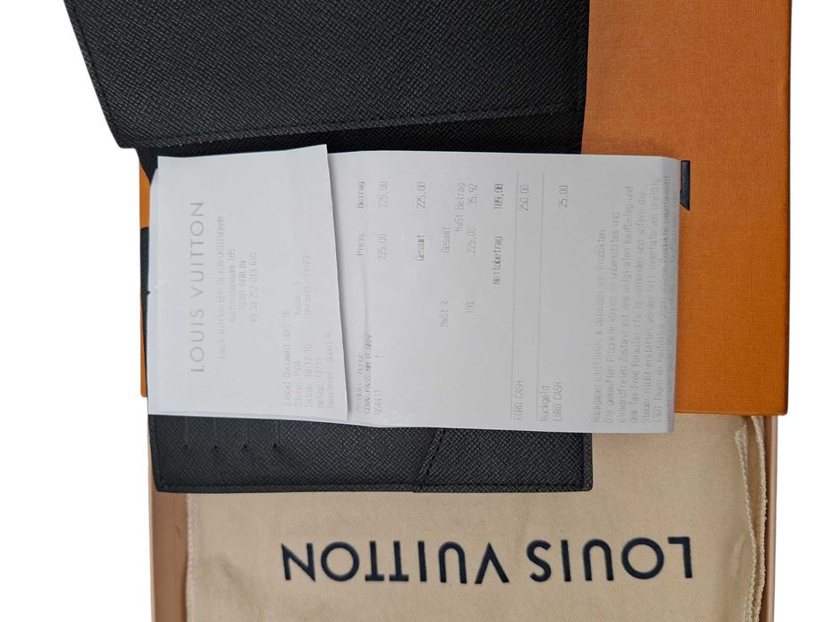 Etui na paszport Louis Vuitton Couverture Passeport | Damier Graphite | Full Set + Paragon