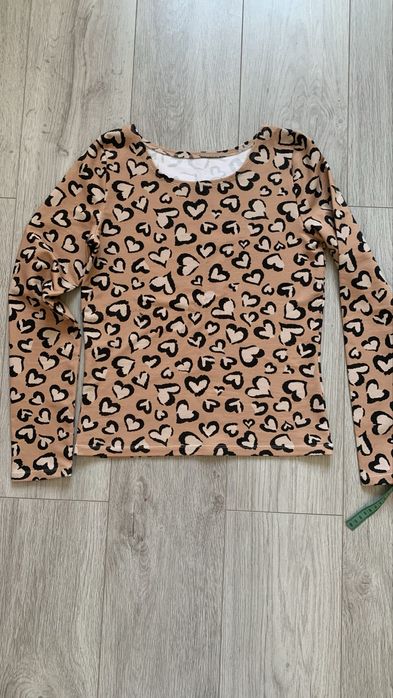 Лонгслів, кофтинка жіноча леопардове сердечко.Розмір xs-s