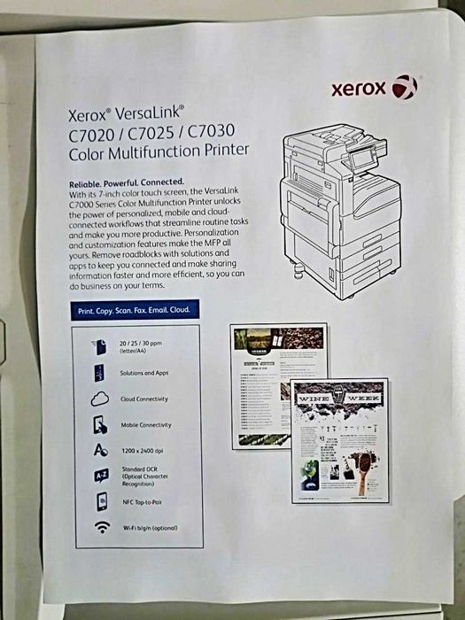 А3 цветной лазерный Xerox Versalink C7025 Як новий. .Гарантія
