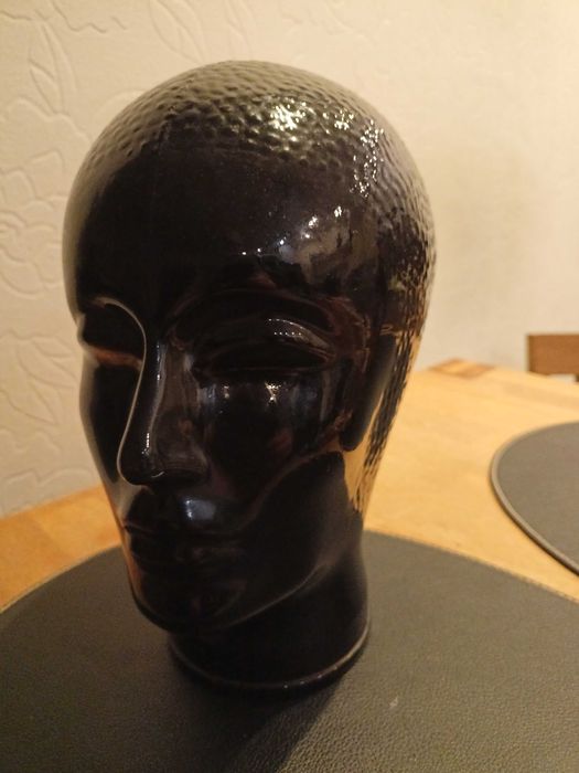 Szklana głowa peruka słuchawki ozdoba