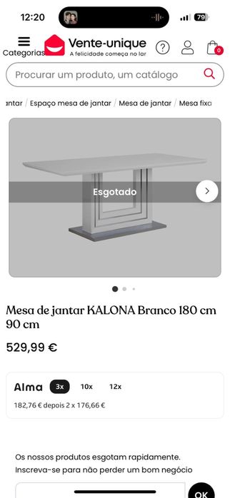 Mesa jantar 299€