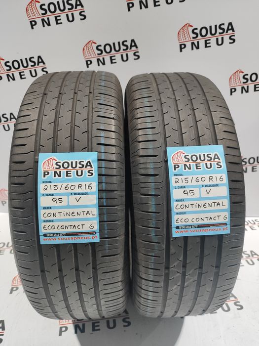 2 pneus semi novos 215-60R16 Continental - Oferta dos Portes