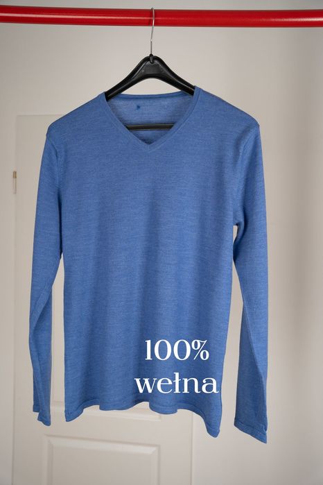 Niebieski sweterek 100% wełna