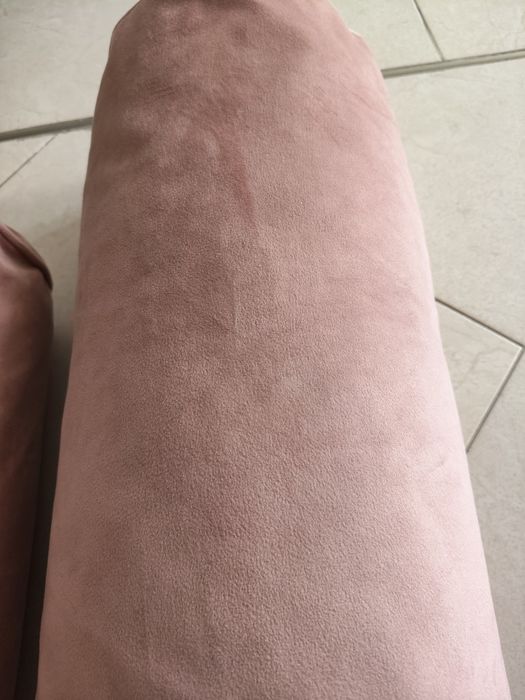 Almofadas rolo veludo cor salmão/coral impecáveis