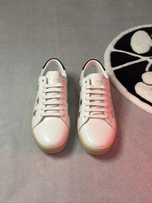 На руках!!!Кеди Saint Laurent Court Classic "White/Silver" 41-45