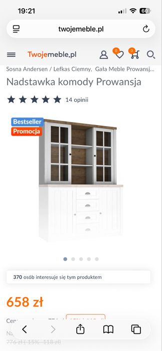 Nadstawka komody Prowansja Gala Meble