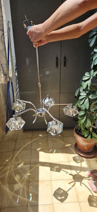 Candeeiro de sala / quarto em inox  60 alt × 60 diametro