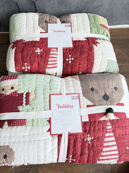2 Нових комплекти постільної білизни Pottery Barn Kids (Twin) Різдво