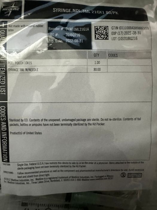 Шприц 3 мл, для застосування