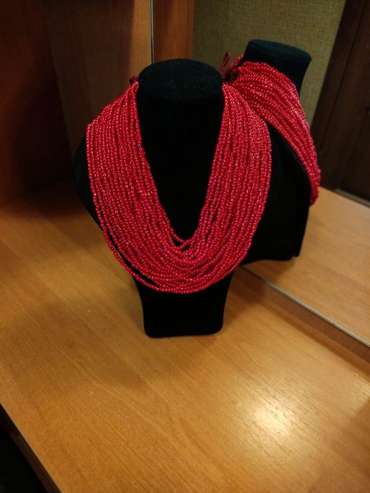 Намисто 2 в 1 Антуріум