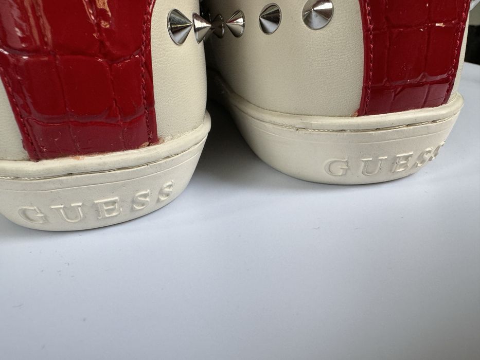 Nowe trampki beżowe Guess damskie niskie skorzane 37 38