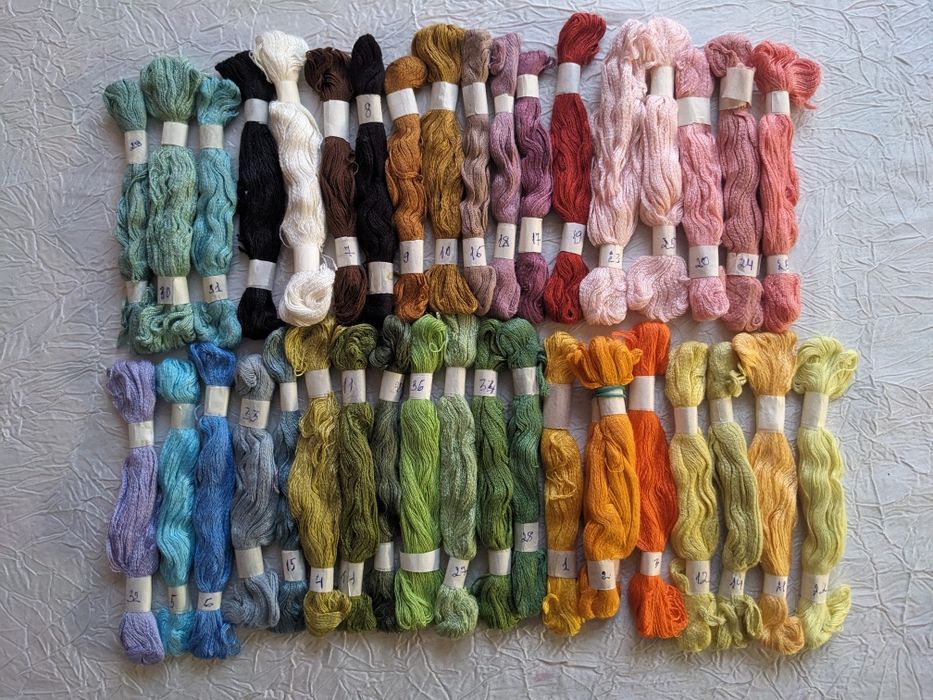 Нитки для вишивання (муліне), штапельні.
