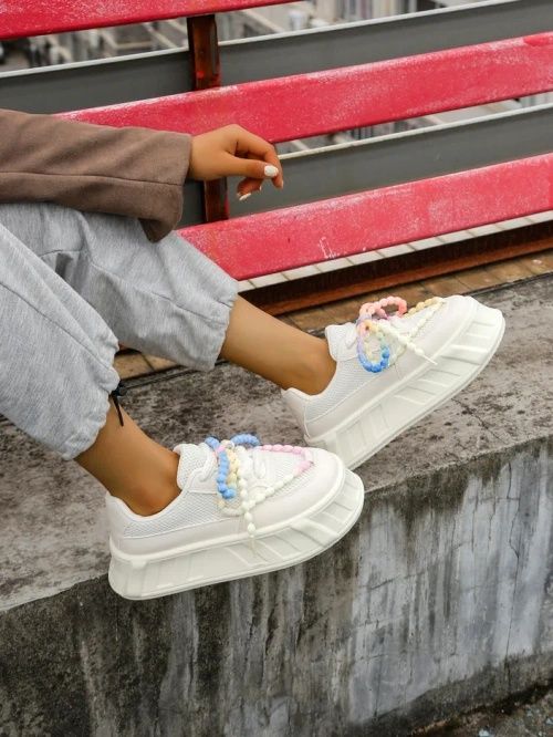 3 KOLORY 36 37 38 Sneakersy 39 40 41 na platformie gruba podeszwa lato