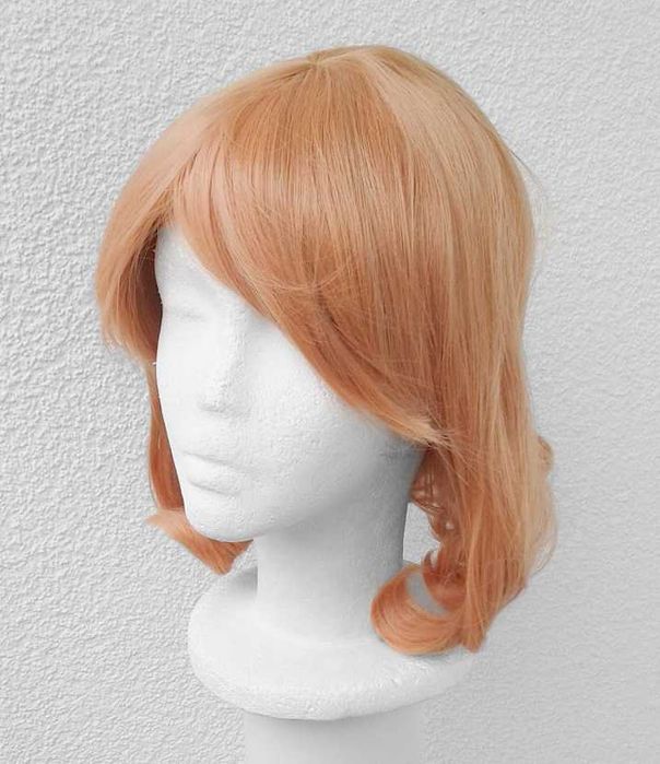 Mirai Kuriyama Kyoukai no Kanata krótka brzoskwiniowa peruka cosplay