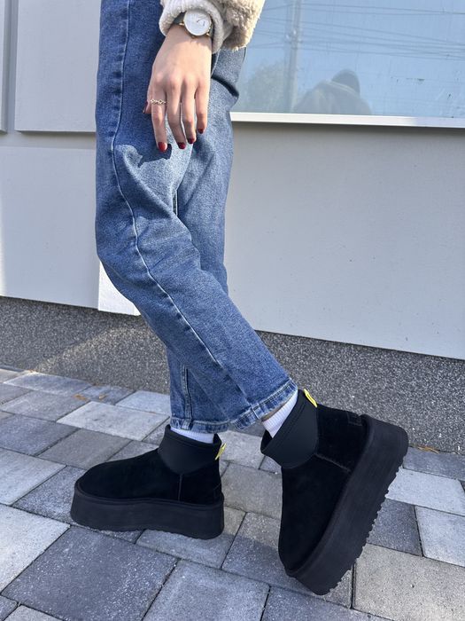 Уггі Ugg Classic Mini Dipper Boot Black 5см Угг 36-41