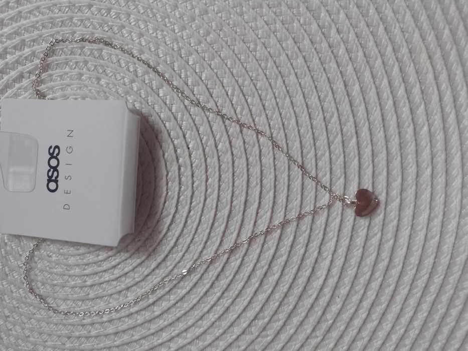 ASOS/Ekskluzywny łańcuszek z ozdobną zawieszką , serce, NOWY