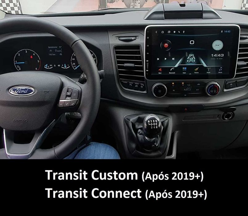 Rádio 1DIN (4/32GB) • 10.1" Rotativo • ANDROID • GPS • Apple CarPlay