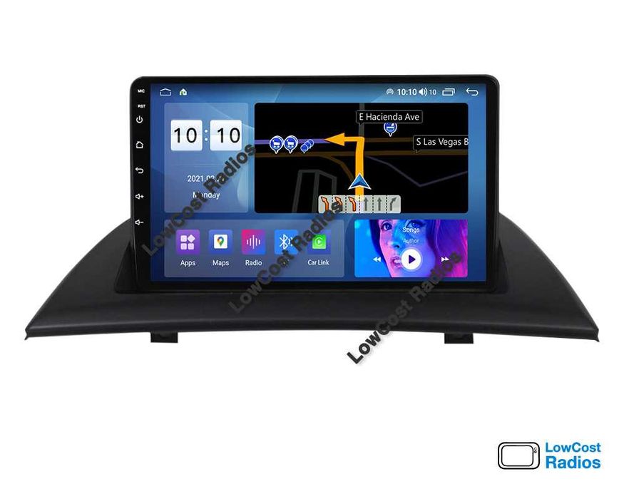 Auto Rádio ANDROID - BMW X3 [E83] (2004 a 2010) | 9'' GPS BT USB WIFI | CARPLAY • ANDROID AUTO
