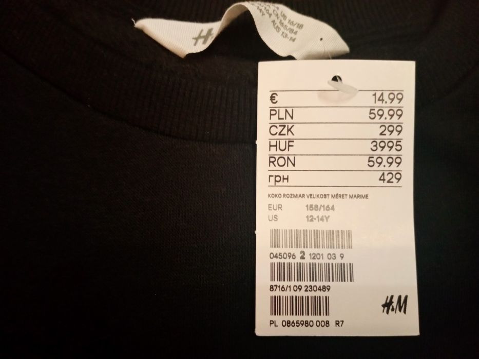 Nowa H&M bluza dla dziewczynki 12-14 lat