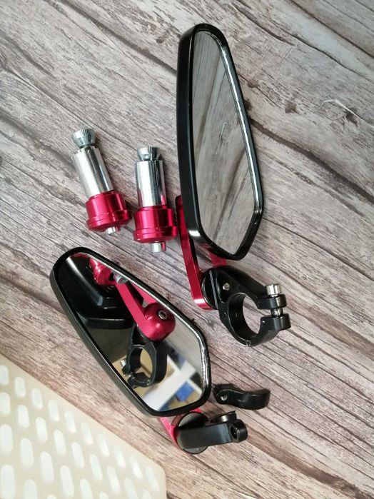 Lusterko motocyklowe uniwersalne na kierownice 22mm obrotowe