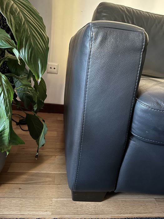 Sofa/cama Divani & Divani em Pele (cinza rato)