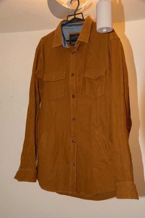 Koszula męska brązowa