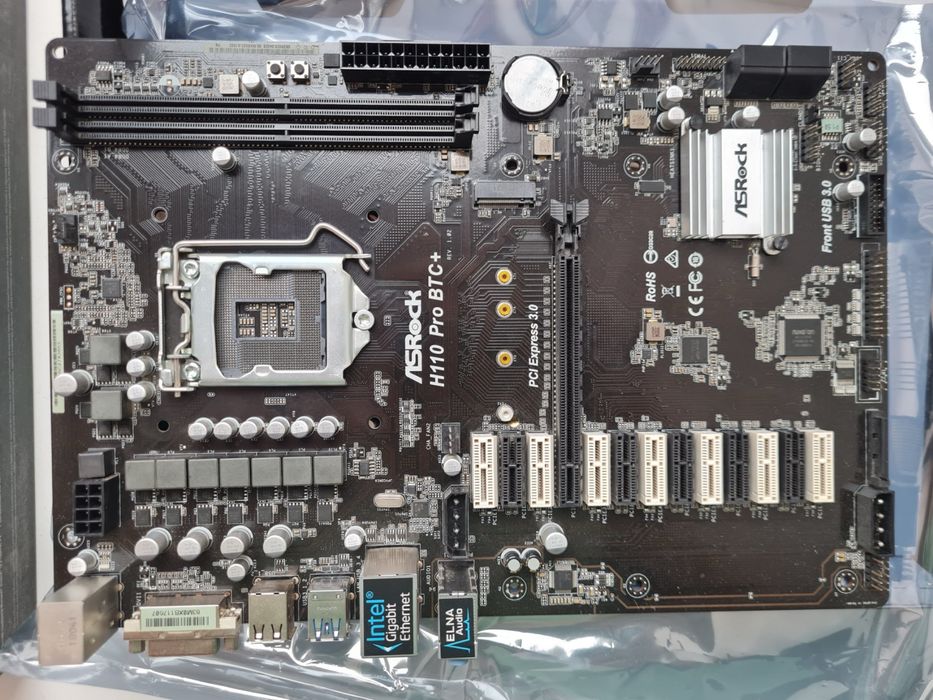 Материнська плата asrock h110 pro btc +