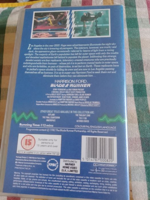 Filme Blade Runner,VHS ,bom estado