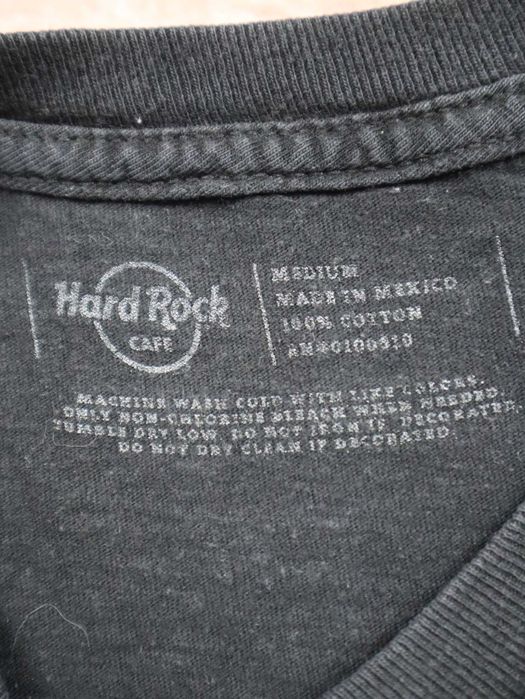 Vintage Retro Hard Rock Cafe tshirt czarna koszulka z krótkim rękawem