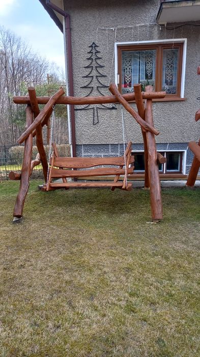 Huśtawka dębowa, meble ogrodowe, stoły, , domek  dla dzieci