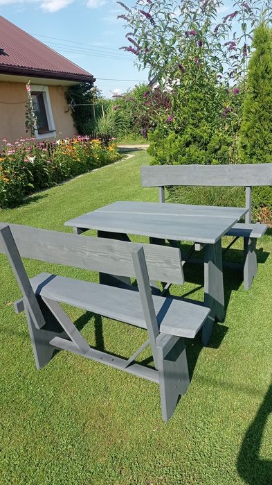 Meble ogrodowe drewniane 6 osobowe