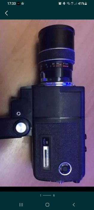 Maquina de filmar super 8 a trabalhar