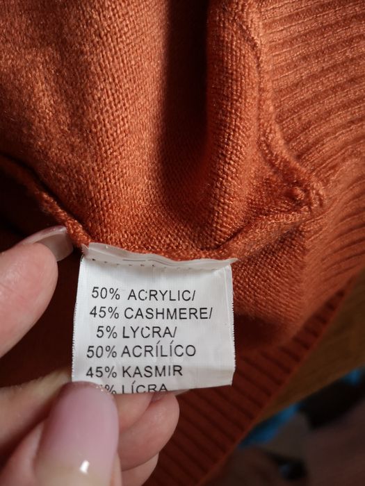 Sweter Glarecie kaszmir zdobiony premium 40 42 praca damski