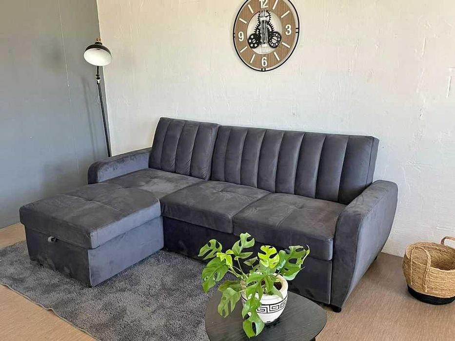 LIQUIDAÇAO Sofá cama moderno e elegante cinzento e preto a 514 €