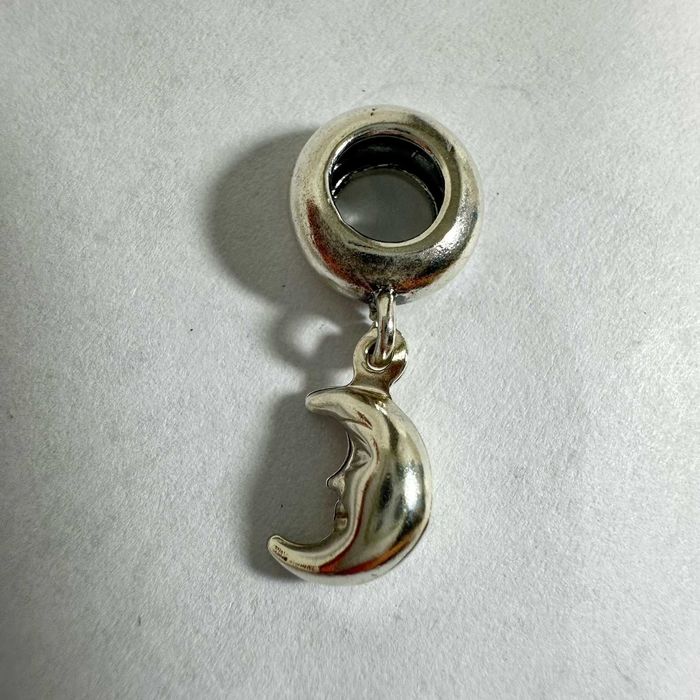 SC045 wiszący charms ze srebra 925 do bransoletki z księżycem 1,5G