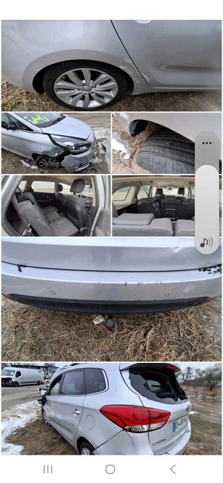 Kia carens 2016rok  maska przód srebrna igła