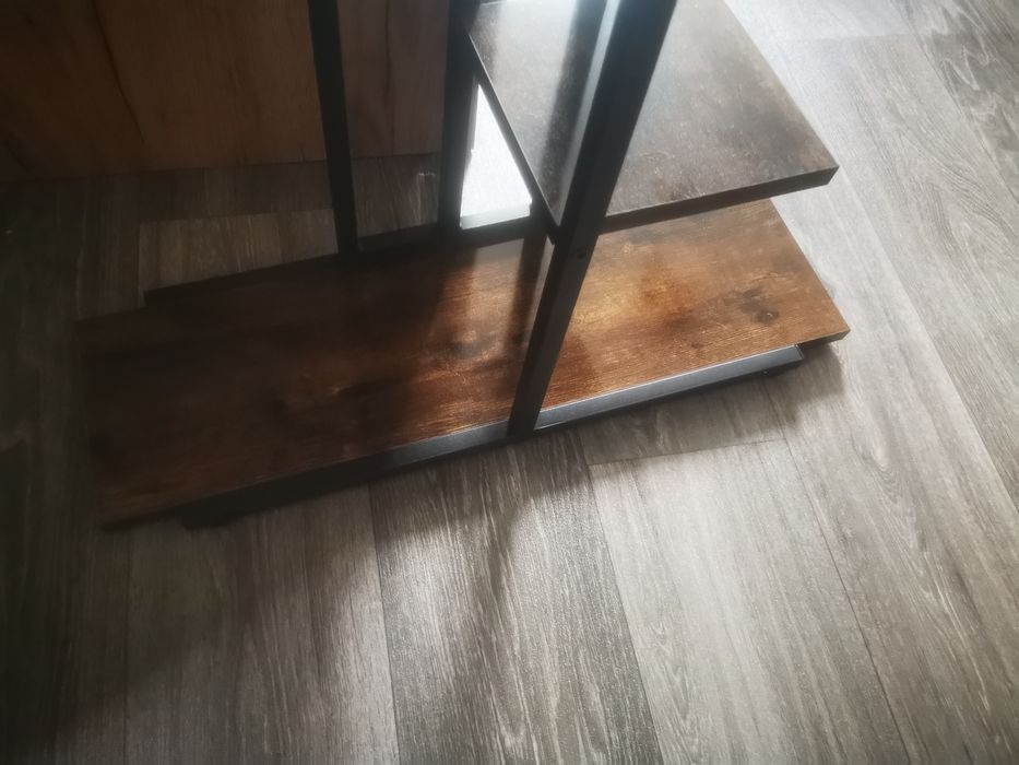 Kwietnik metalowy, drewno loftowy