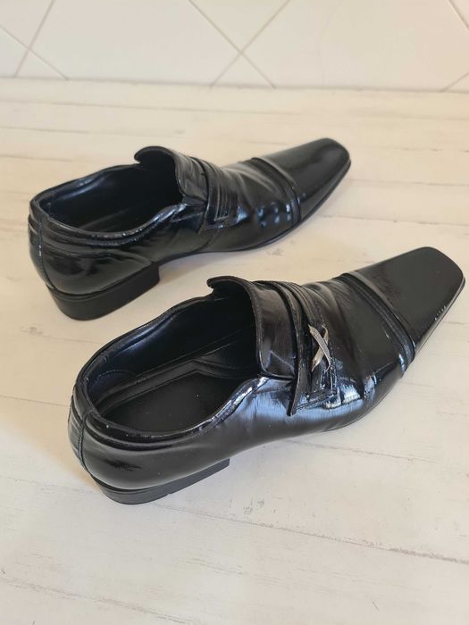 Sapatos Clássicos Formais Italianos Pretos Black Classic Italian Shoes