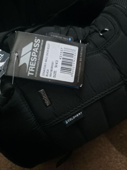 Чоловічі зимові чоботи Trespass Straiton II Snow Boot (оригінал, р. 4