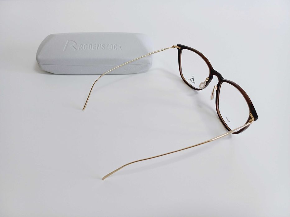 Okulary Rodenstock R7134 Oprawki ciemny brąz złote