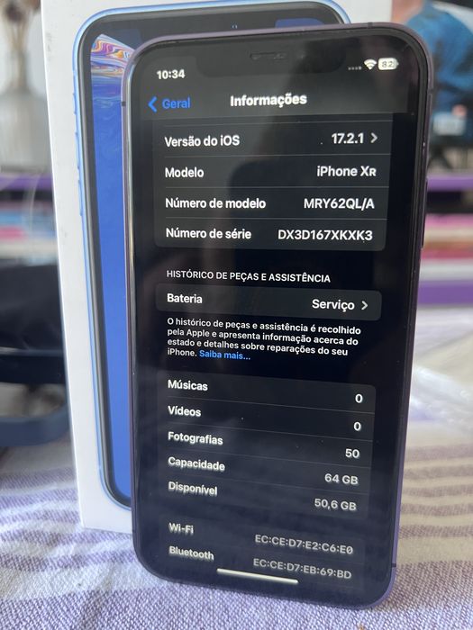 Iphone 64GB roxo novo por fora