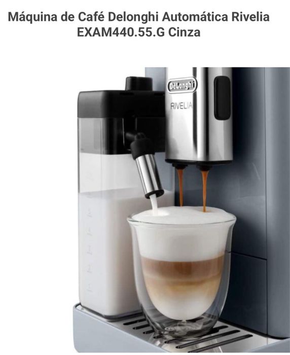 Maquina de café automática De’Longhi com jarra de leite selada